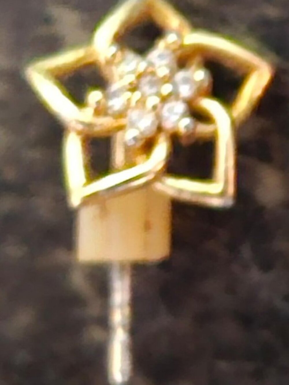 Moissanite Diamond Flower Stud Earring Set In Gold